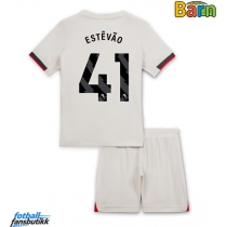 Chelsea Estevao Willian #41 Bortedraktsett Barn 2025-26 Kortermet (+ Korte bukser)